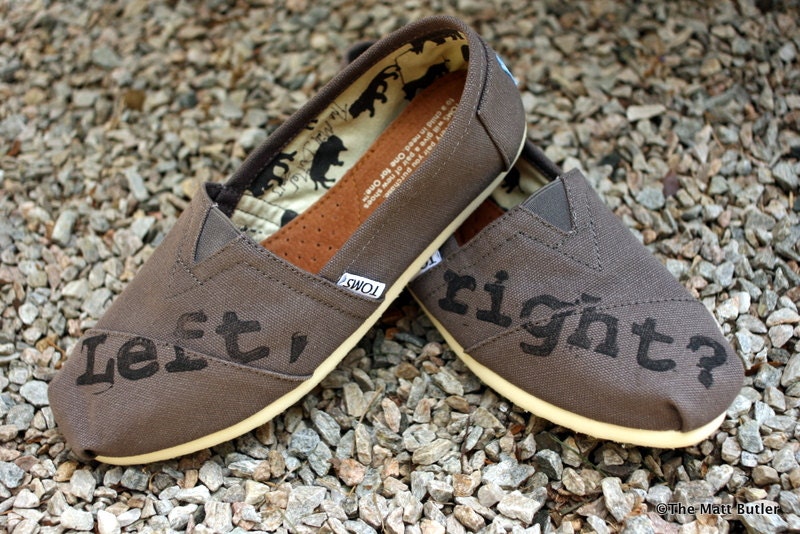 Left Right Custom TOMS Shoes