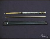 Boriz Billiards Snake Skin Cue Stick Ivory Original Inlays New