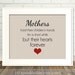 Mothers Hold Their Children... Forever In Their Heart - Customizable 8x10 Print in Many Colors