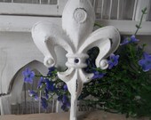 white wall hook shabby chic fleur de lys paris apartment french country hook cottage chic wall hook single hook nursery decor