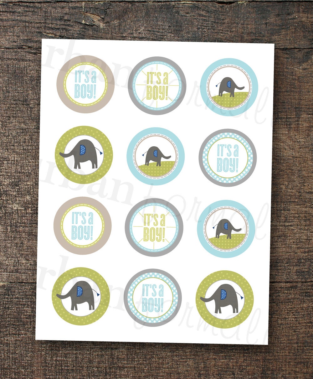 Printable File- Brooks Cupcake Toppers/Stickers