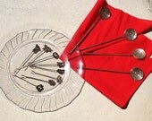 Vintage Mexican Silver Cocktail Picks and Straws
