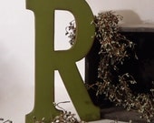 Wood Letter R 12 inch Nursery Wedding Initials Baby Name Monogram Alphabet Wooden Letters Wall Letters