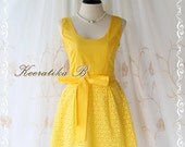 Jazzie lll - Cutie Pastel Sundress Spring Summer Yellow Dress Party Bridal Shower Birthday Event Dress
