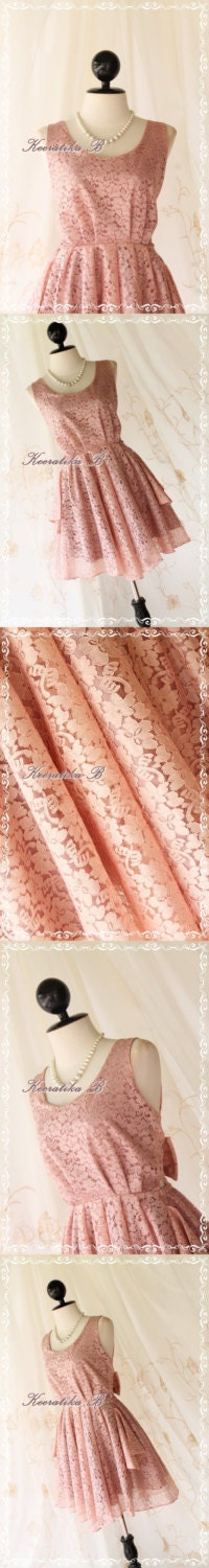A Party - Cocktail Prom Party Dinner Wedding Bridesmaid Night Dress Pink Nude Color Backless Dress