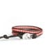 Salmon Beaded Leather Wrap Bracelet - the lucky elephant Original with Good Luck Elephant Button