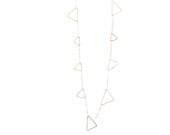 Handmade Jewelry. Delicate Sterling Silver Triangles and Silver Chain Necklace. Fashion Jewelry.
