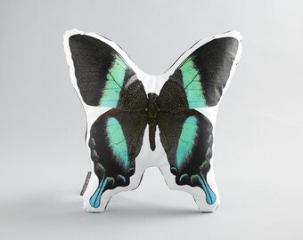 Peacock Swallowtail Butterfly Canvas Printed Pillow