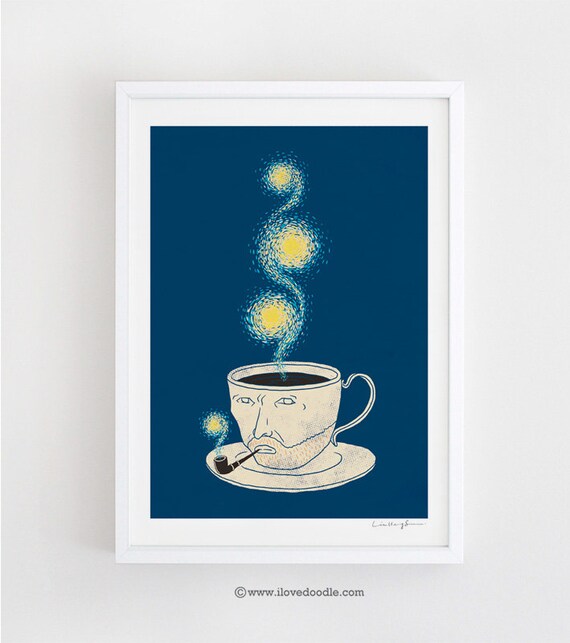 Starry Starry Coffee - Art Print