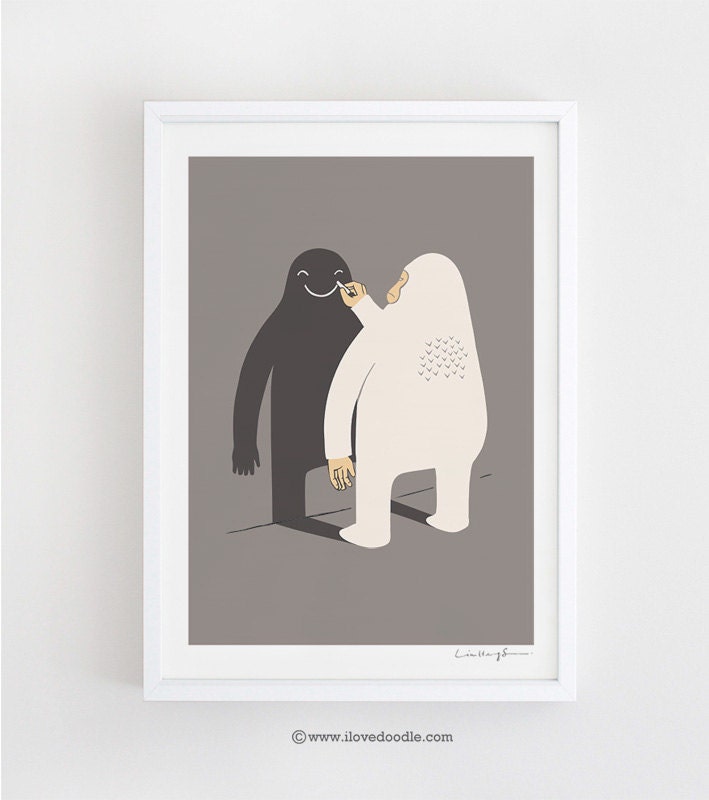 Smile My Shadow - A4 Print