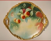 Pouyat LIMOGES Stouffer Hand Painted Apples/Fruit Charger Plate -Signed Pickard Artist Heap - SALE