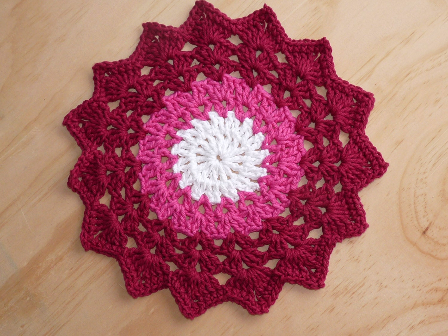 Crochet Cotton Doily Valentines