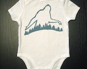 Sasquatch In the Woods - One Piece Big Foot Bodysuit - One Piece Baby Boys or Girls Bodysuit - Funny Infant and Kid's Clothing