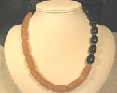 Asymmetrical African beaded necklace