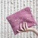 Lavender Splatter Leather-Suede Pouch No. SZP-201