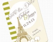 Eiffel Tower Paris PRINTABLE Custom Save the Date