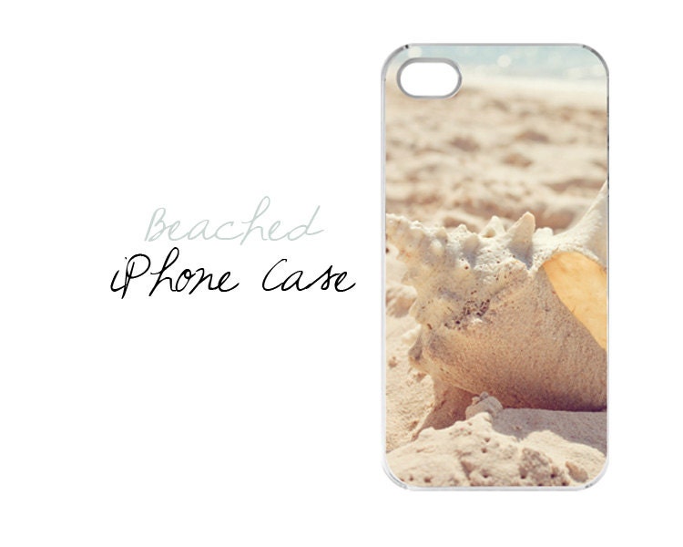 Beached iPhone Case - Dreamy Beach Conch Shell Photography iPhone 4/4s or 5 Hard Case - Pastel Sand Shell Ocean iPhone Case