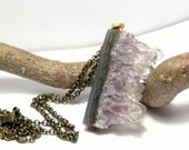 Amethyst Geode Slice Necklace