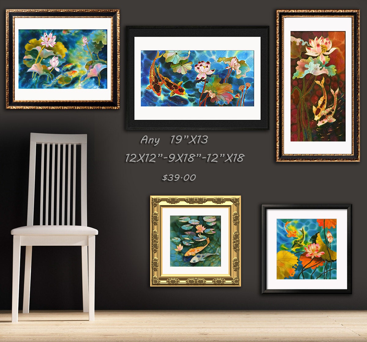 ANY 12inx12in or 9inx18in or 12inx18in -Printed on 13x19  Matte Paper-Giclee Print-Fine Art Reproduction-Prints and Posters-Custom Size