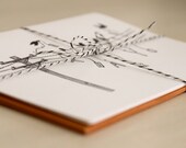 Birds on a Wire Thank You Card -  Set of 4