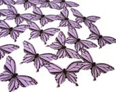 20 Purple Lavender Butterfly scrapbook embellishments, cutouts, confetti, card making, supply, handmade, party, decor, wedding - No796