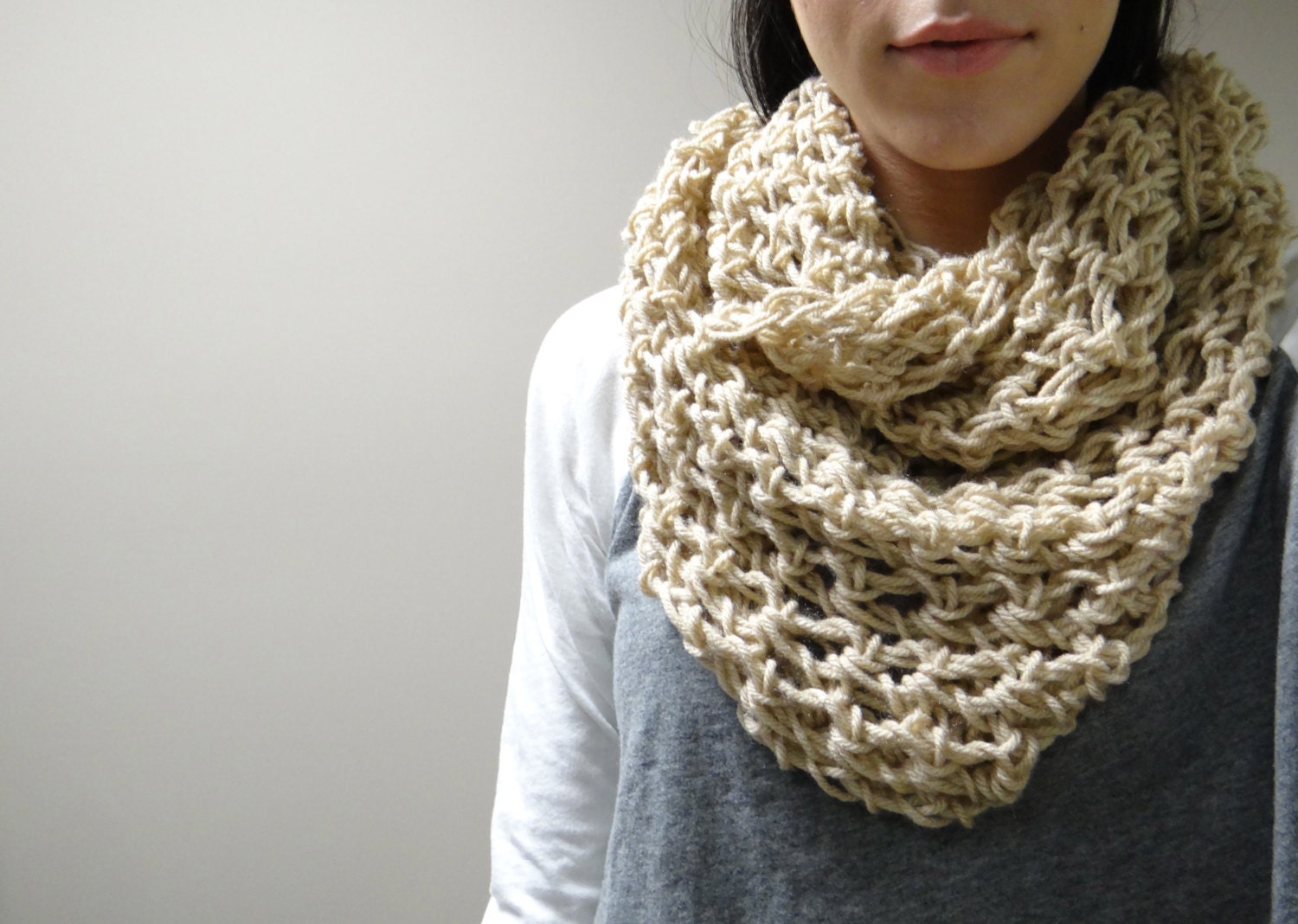 Cafe Au Lait Eternity Scarf: Spring Collection
