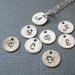 Add a custom sterling silver letter charm, Personalized hand stamped inital charm, sterling silver charm