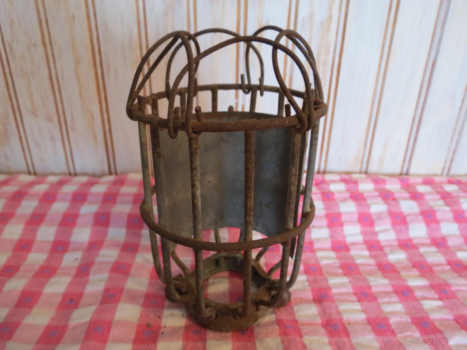 Vintage Industrial Cage Light.