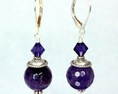 Amethyst and Sterling Silver Earrings