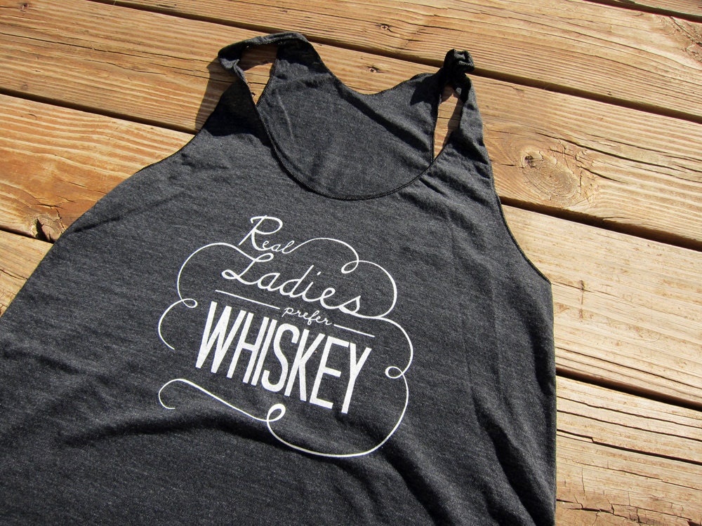 Real Ladies Prefer Whiskey - Women's Racerback Tank Top