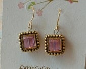 Square Gallery Pink Earrings