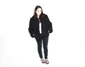 Vintage Fur Coat Persian Lamb Jacket in Black - Medium med