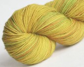 Sock Yarn Sunflower hand dyed 80/20 superwash bfl/ nylon  sock / fingering weight yarn