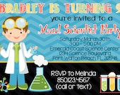 Mad Scientist 5x7 Invitation - Boy Birthday Party - PRINTABLE Il_170x135
