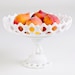 Westmoreland Glass Fruit Compote milk glass bowl stand service elegant decor classic cottage lace pattern made in usa winter white wedding