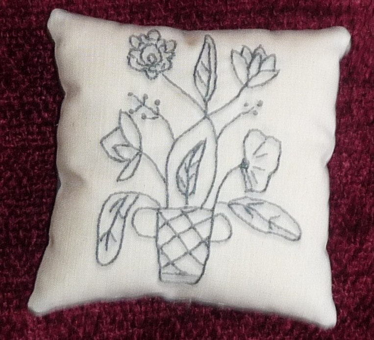 Blue Work Pillow