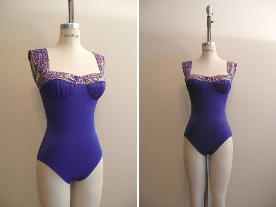 Vintage 1980s Catalina Swimsuit 80s Bathing Suit