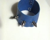 Cobalt Blue Cuff with Gunmetal Spikes
