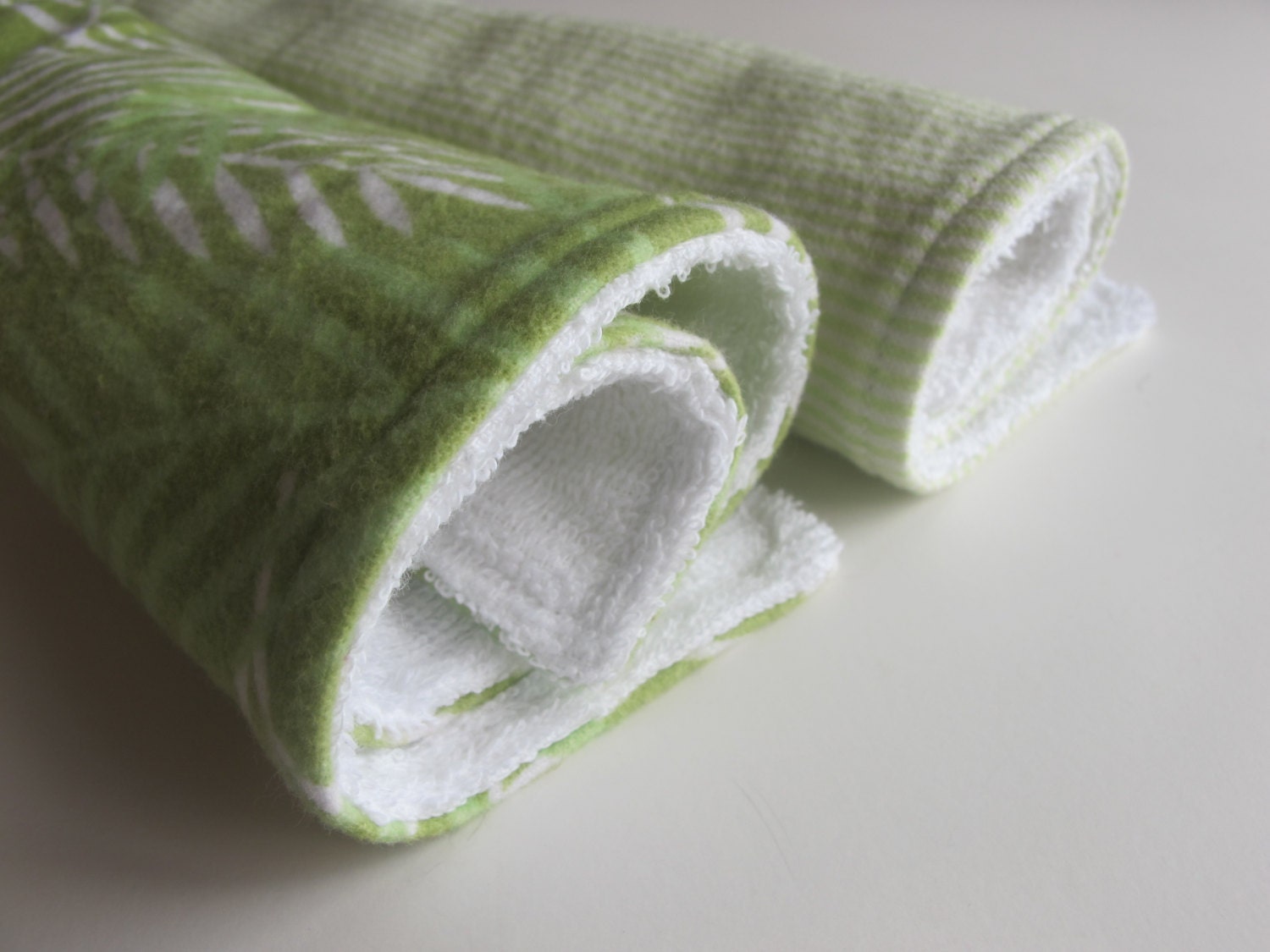Gender neutral baby burp cloth set - ready to ship