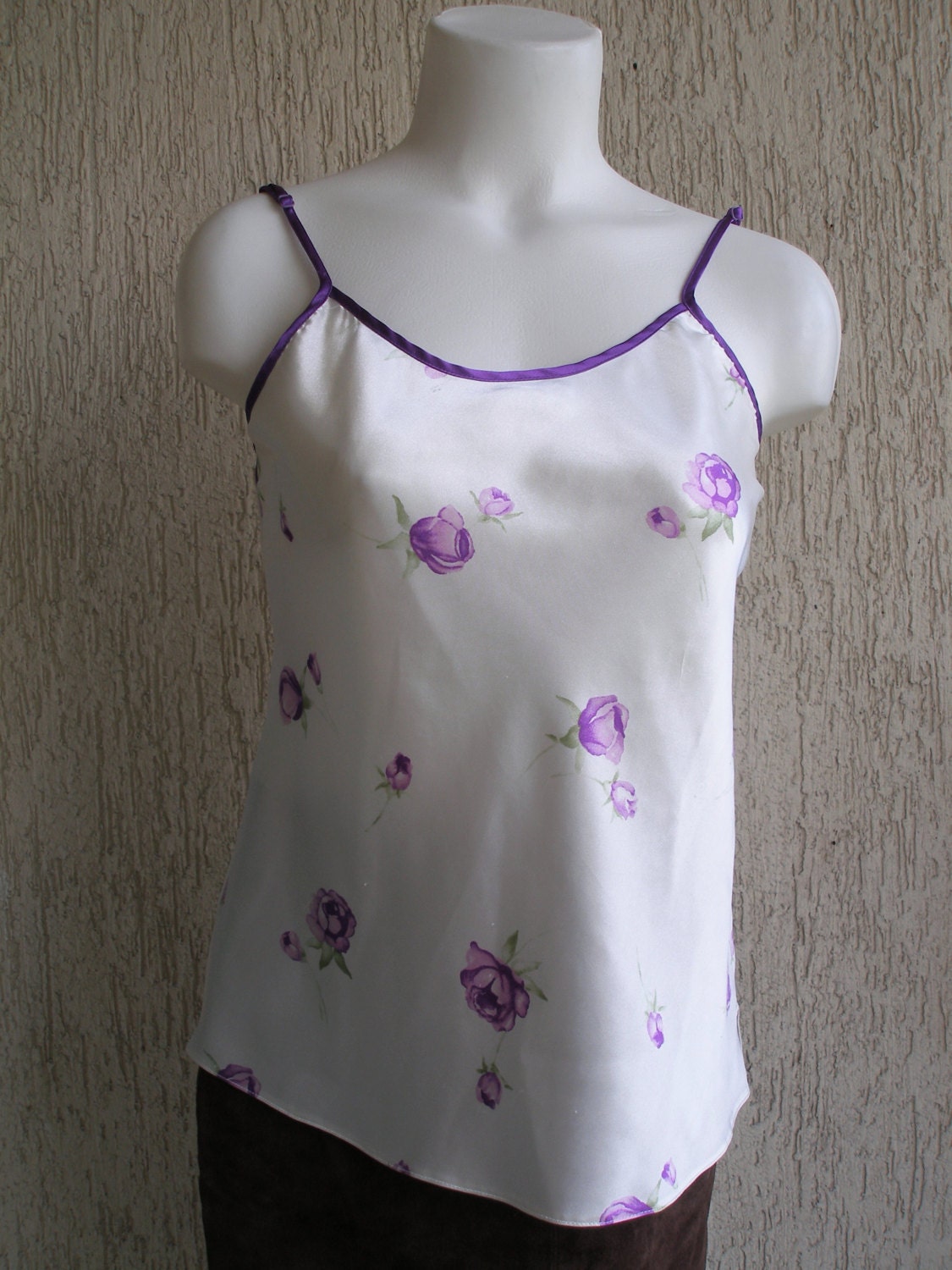Vintage Satin Pijamas Tank, size M