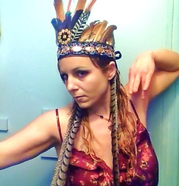Mayan Empress Headdress Cruelty Free Feathers