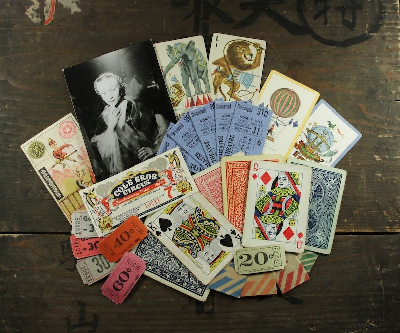 85 pc - Vintage Carnival and Circus Paper Ephemera Pack