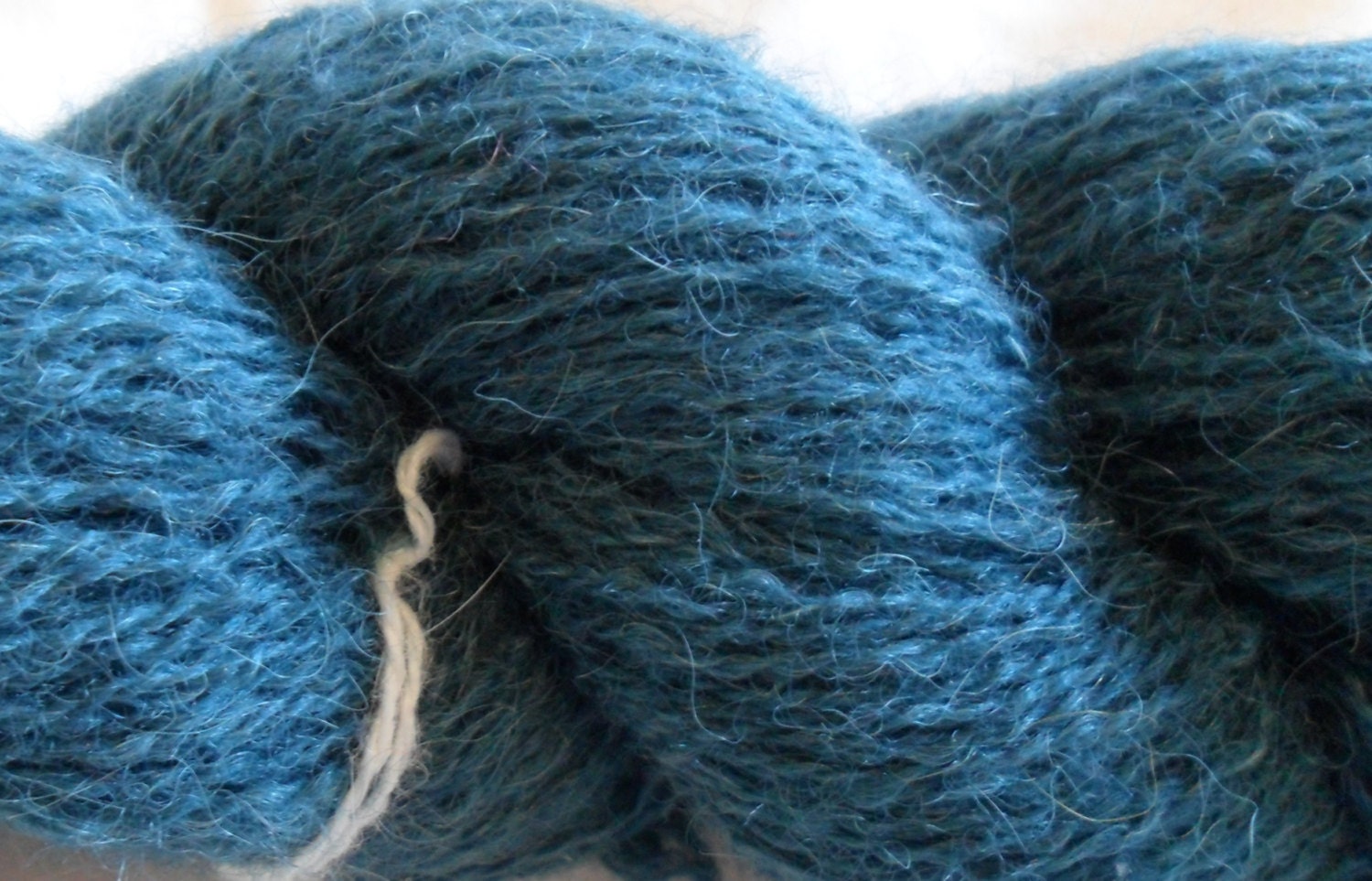 Dark Teal Alpaca and Merino Wool Reclaimed Yarn- 397 yards