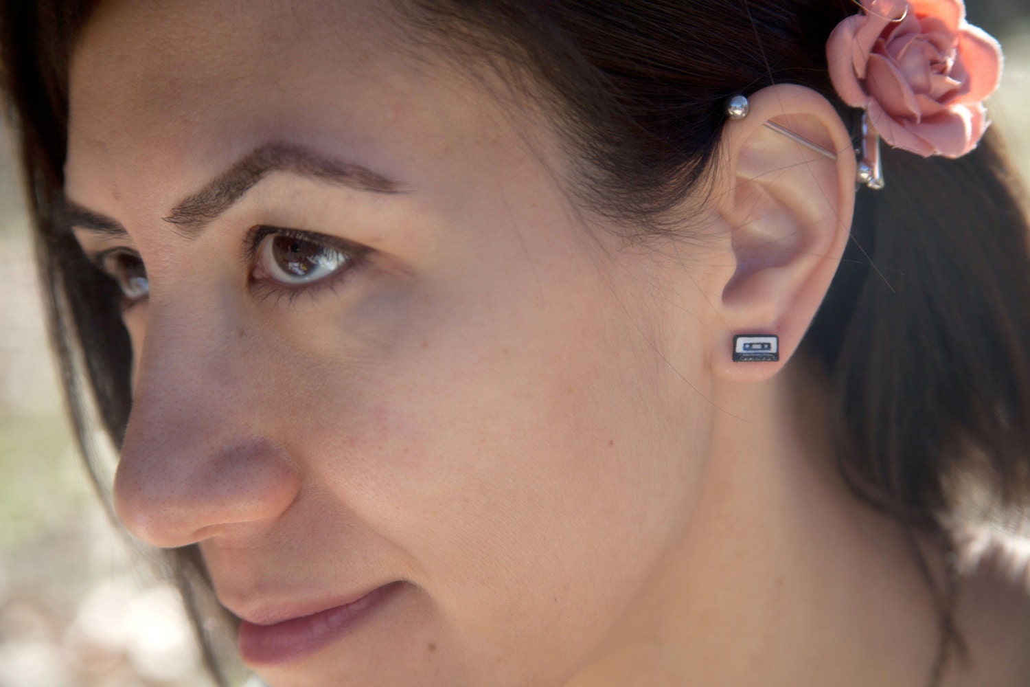 Tiny Cassette Earrings