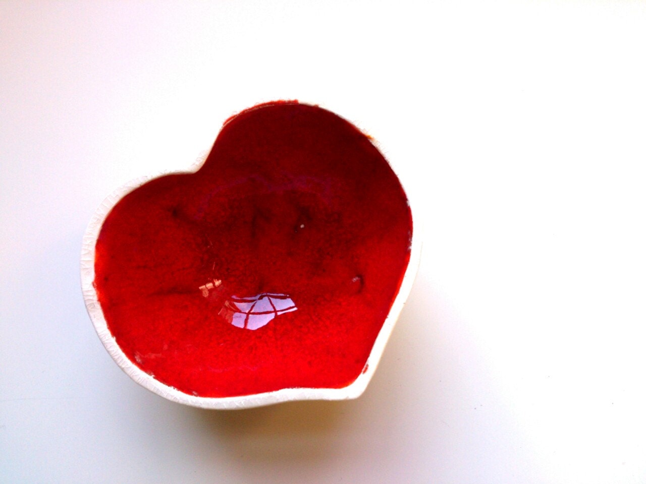Reserved for Diana, custom made heart bowl