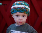 New- The Jamie Hat, Featuring Bulky Handspun Yarn, 4-5 WPI, Size 6 Months-2T, Toddler Hat