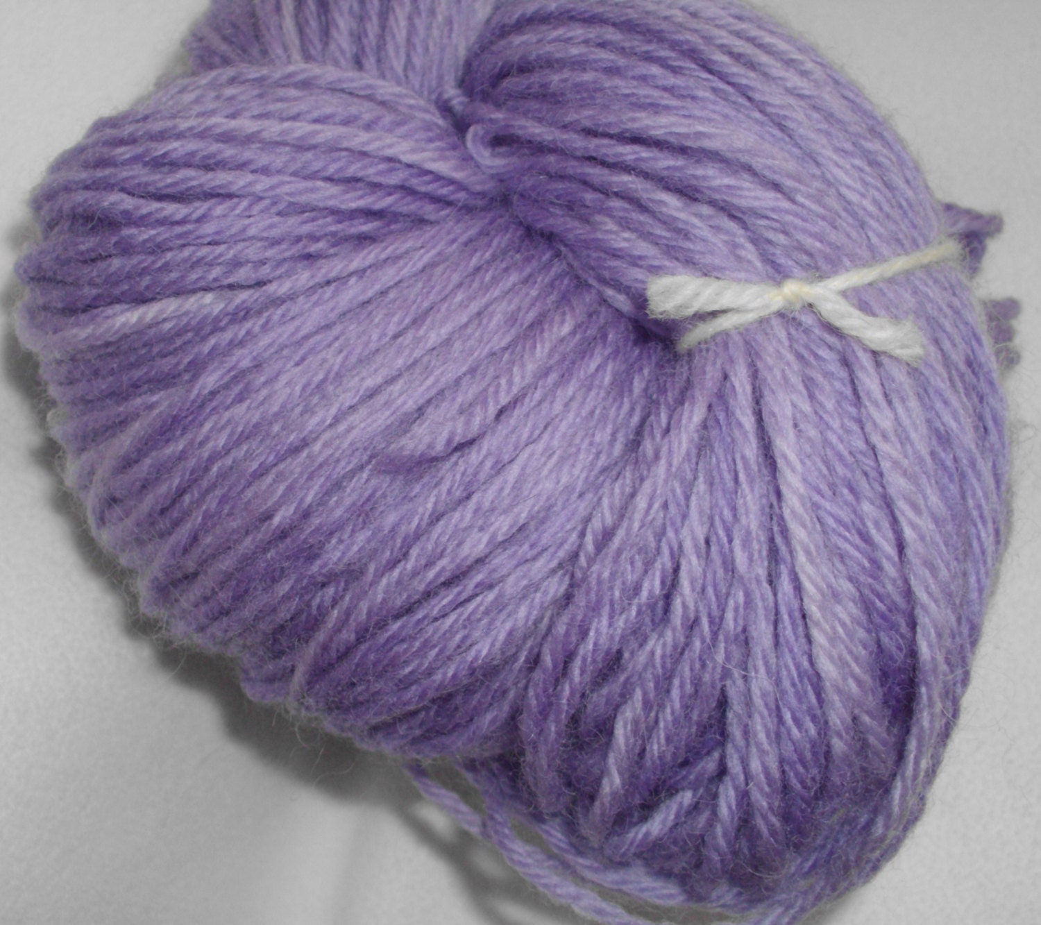 wool yarn hand dyed 100% worsted weight - lavender