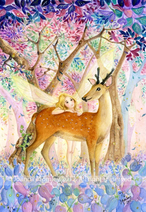 Enchanted Bluebell Woods-5x7 fine art print- fairy fantasy spring wall art