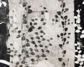 Botanical Silhouette, monoprint on board