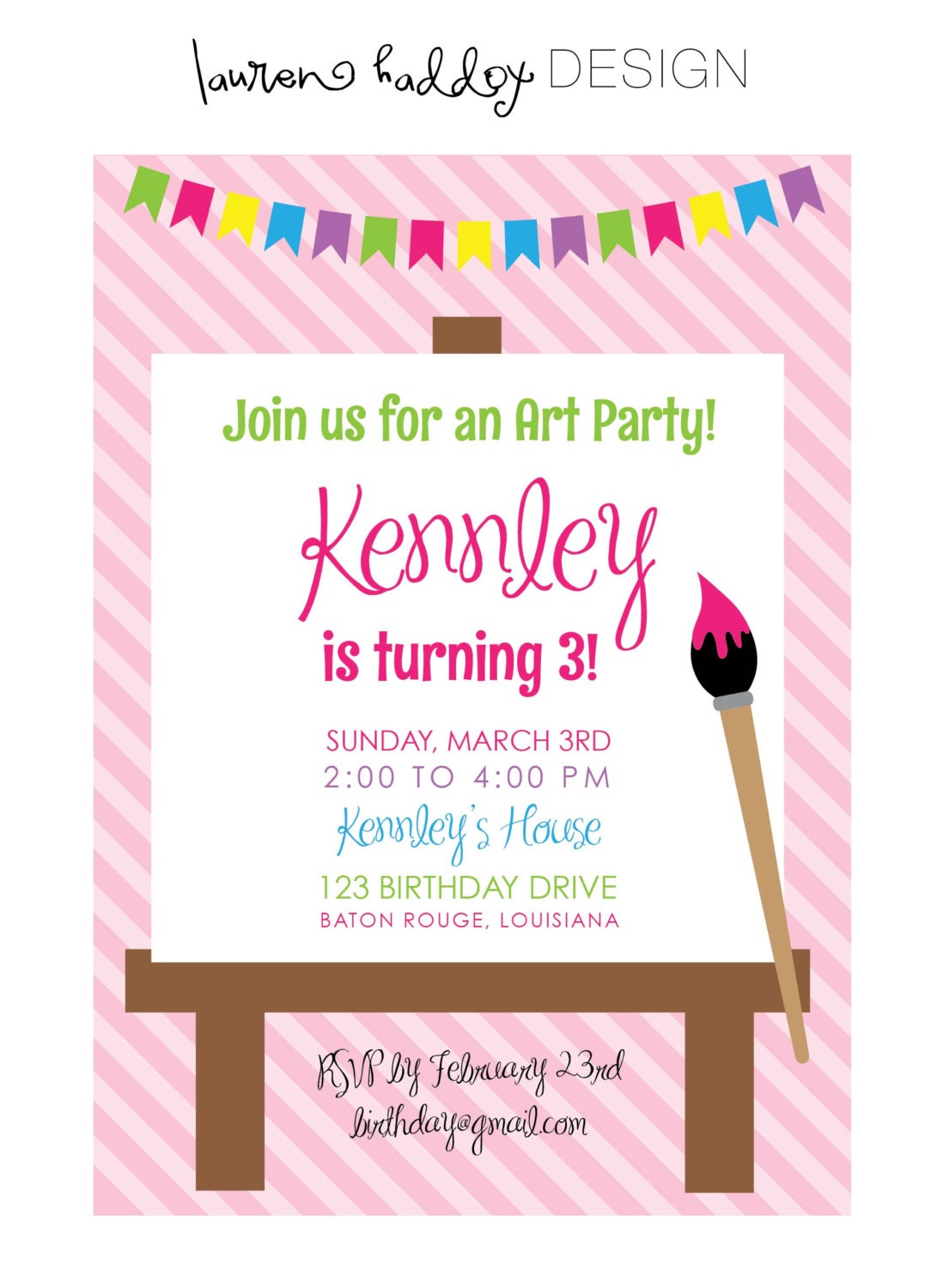 DIY, PAINT Birthday INVITATION Il_570xn